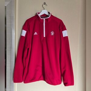 Adidas Red Climalite Sweater Sports Collegiate Football Baseball